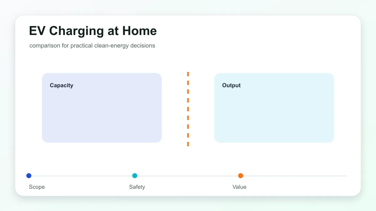 EV Charging at Home technical illustration showing electric vehicle charging, connector, grid, and home energy links