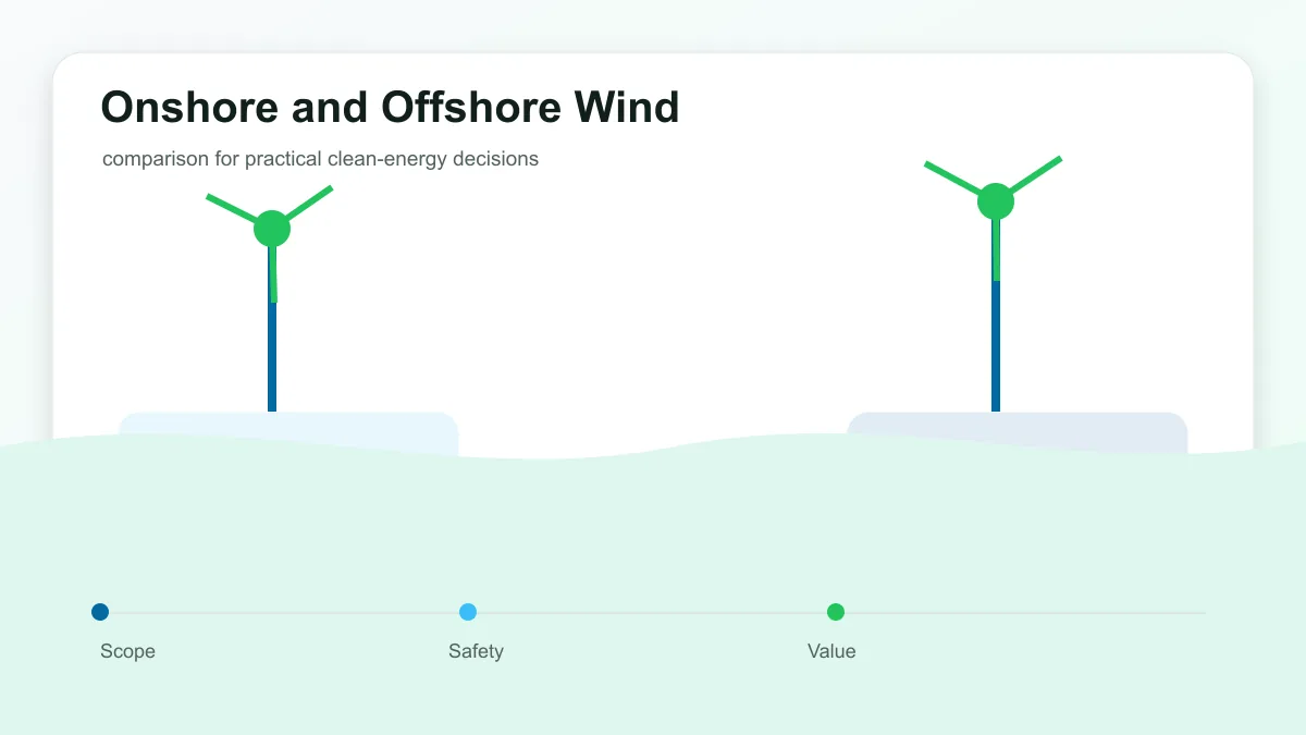 Onshore and offshore wind turbines compared across land and sea grid connections