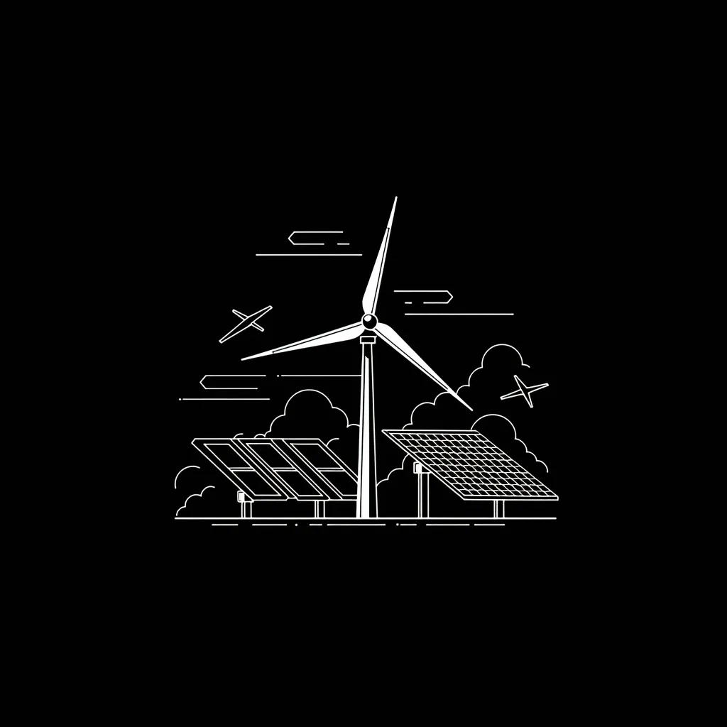 power up with clean energy solar wind